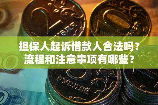 武汉担保人起诉借款人合法吗？流程和注意事项有哪些？