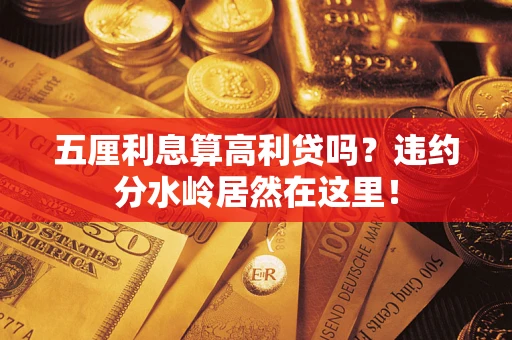 武汉五厘利息算高利贷吗？违约分水岭居然在这里！