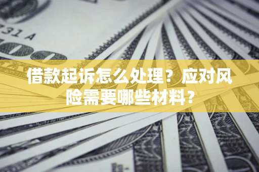 武汉借款起诉怎么处理？应对风险需要哪些材料？