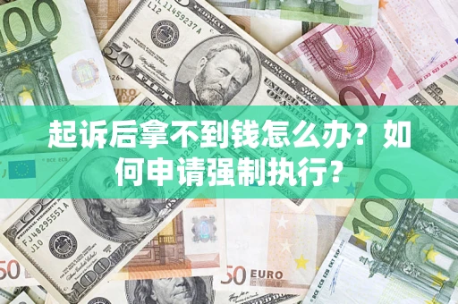 武汉起诉后拿不到钱怎么办？如何申请强制执行？
