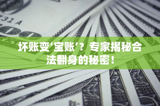 武汉坏账变‘宝账’？专家揭秘合法翻身的秘密！