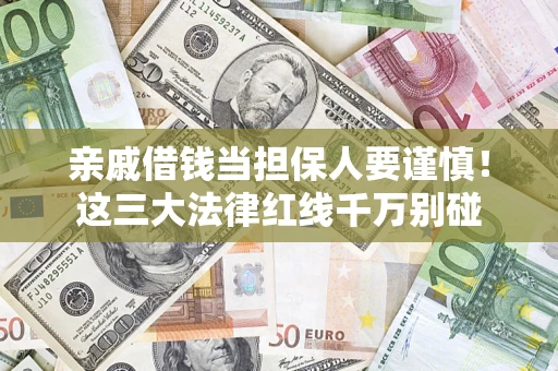 武汉亲戚借钱当担保人要谨慎！这三大法律红线千万别碰