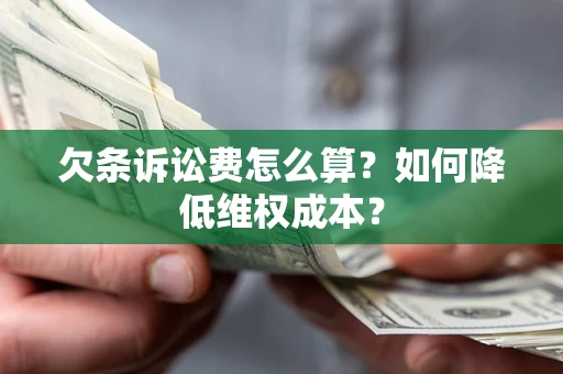 武汉欠条诉讼费怎么算？如何降低维权成本？