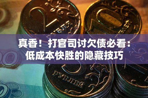 武汉真香！打官司讨欠债必看：低成本快胜的隐藏技巧