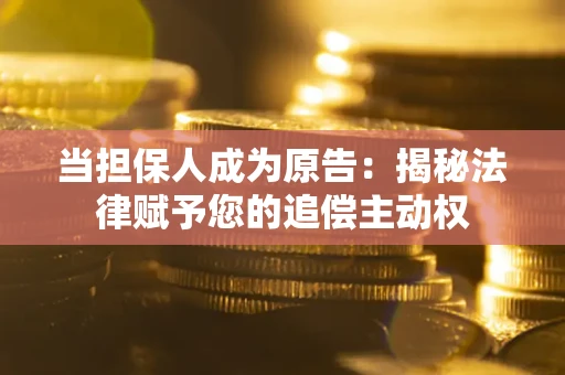 武汉当担保人成为原告：揭秘法律赋予您的追偿主动权