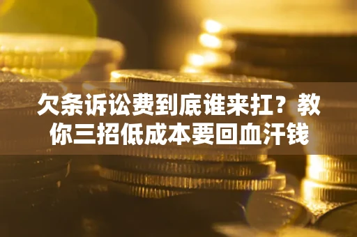 武汉欠条诉讼费到底谁来扛？教你三招低成本要回血汗钱